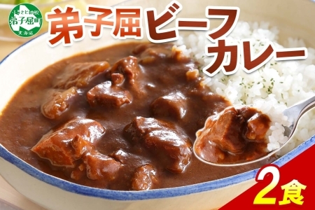 548.ビーフカレー 2個 セット 中辛 牛肉 業務用 レトルトカレー 野菜 備蓄 まとめ買い 北海道 弟子屈町