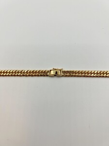 K18 6面ダブル喜平ネックレス(金具:中折れクラスプ)　50cm　JI50-50n