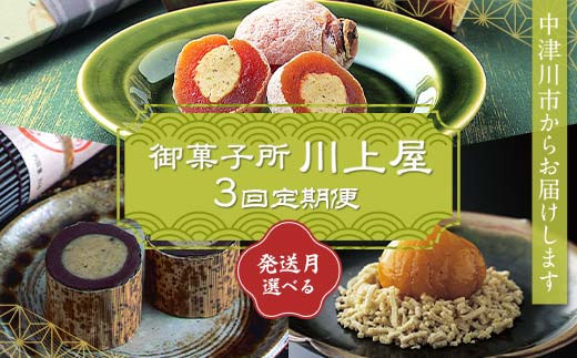 
            ＼選べる配送開始月／御菓子所 川上屋【定期便】柿の美きんとん・ささめささ栗・嬉しの栗 F4N-1925
          