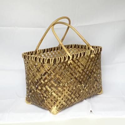ふるさと納税 四万十市 【ハンドメイド】竹細工 虎竹四ツ目買い物篭 |  | 02