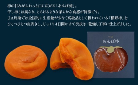 愛媛県西条産「吟選  あんぽ柿（８個）」（JA周桑）横野柿 高級柿 周ちゃん広場 化粧箱