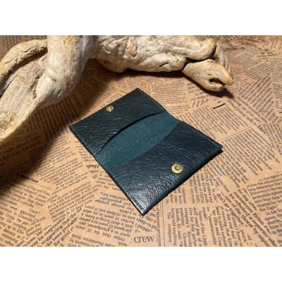 ふるさと納税 栗東市 蹄鉄付きカード・名刺入れ(マチなし)ネイビー |  | 02