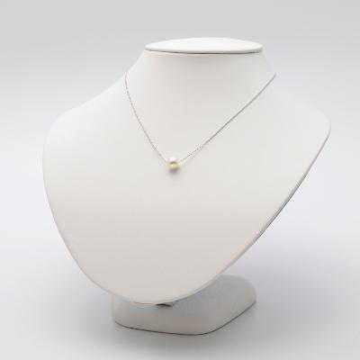 ふるさと納税 長崎市 あこや真珠(7.5-8mm珠)スルーペンダント/K18ホワイトゴールド |  | 01