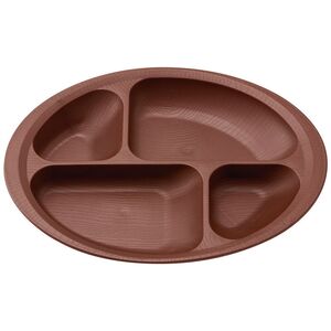 すくいやすい 仕切り プレート 食器 皿 プラスチック 丈夫 バイオマス原料使用 スケーター skater NLPS1B ブラウン 茶色 男性 女性 男子 女子〈スケーター株式会社〉   5-069