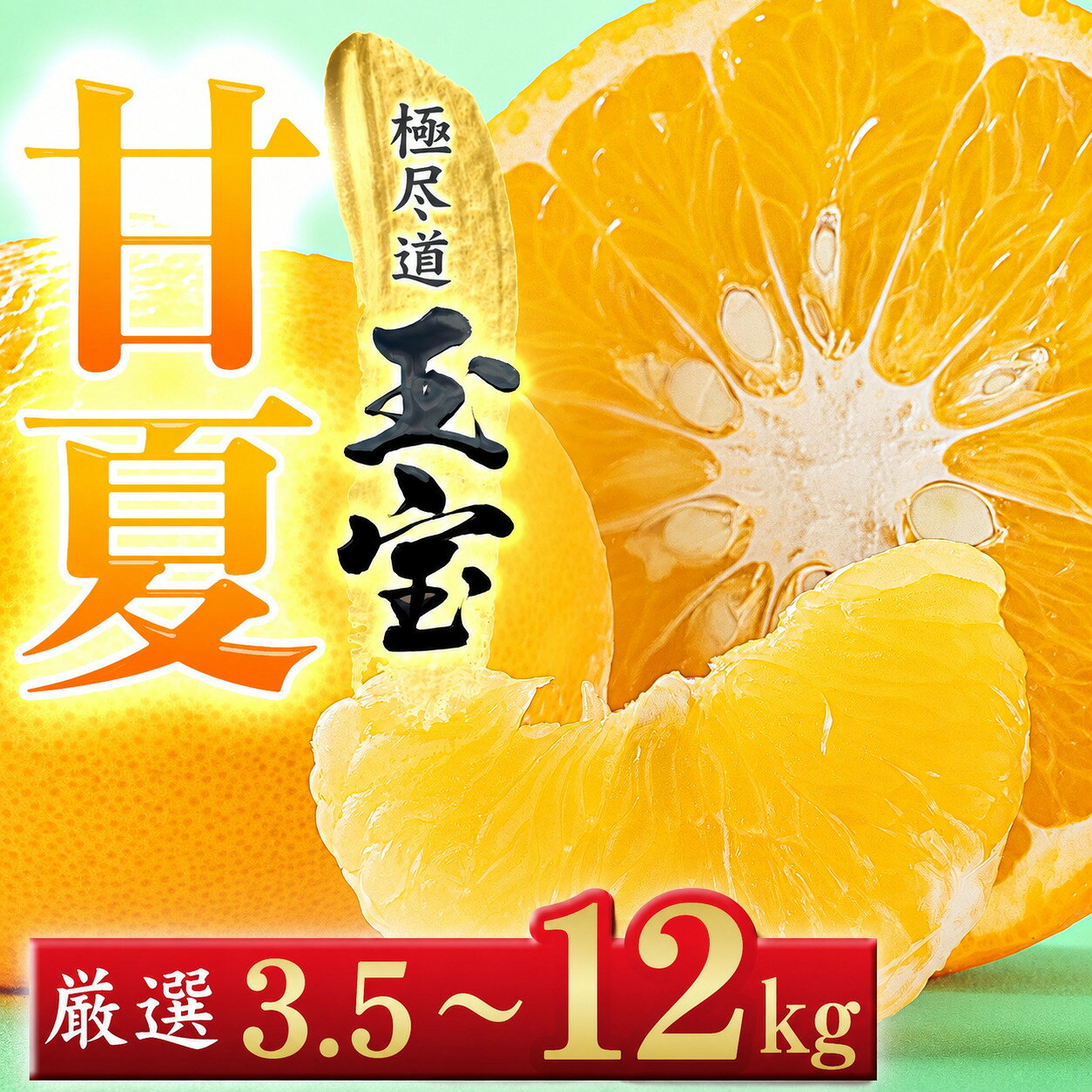 【ふるさと納税】【先行受付】【愛媛名産】玉宝甘夏　3.5kg / 6kg /12kg【C64-74】【ふるさと納税 果物 くだもの あまなつ みかん ミカン 蜜柑 柑橘 フルーツ 選べる 3.5kg 6kg 12kg 内容量 期間限定 季節限定 特産品】YWTY084