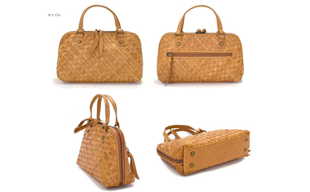 しっとり柔らかな高級天然馬革 編み込み お財布機能ポシェット  静岡県 牧之原市 REVOLLA