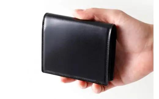 SOMES 財布 メンズ ディアマン スマートウォレット ブラック DM-03 二つ折り 本革