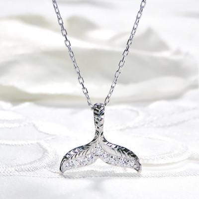 ふるさと納税 韮崎市 ネックレス PT900 プラチナ クジラ ダイヤ ハワイアン彫刻 ペンダント 【f204-pt】 |  | 03