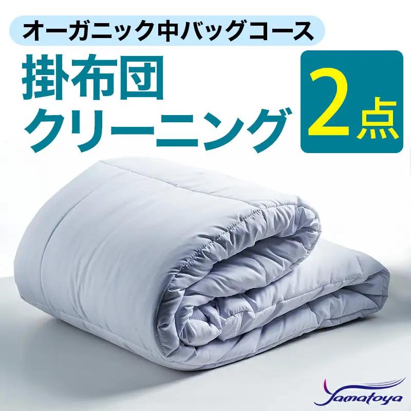 オーガニック掛布団クリーニング 2点パック 中バッグコース 【丁寧 丸洗い セミダブル 掛け布団 寝具 こたつ 丸洗い クリーニング シーツ 高品質ヤマトヤクリーニング 糸魚川 帰省 年末年始 実家 寝具 布団クリーニング】