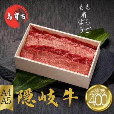 【隠岐牛 上焼肉盛合セット400g】島生まれ島育ちのブランド黒毛和牛 黒毛和牛