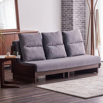 ふるさと納税 大川市 ヴィンセント 幅180cm ごろ寝ソファ ソファベッド BR×ダークグレー【モーブル】【大川家具】 |  | 01