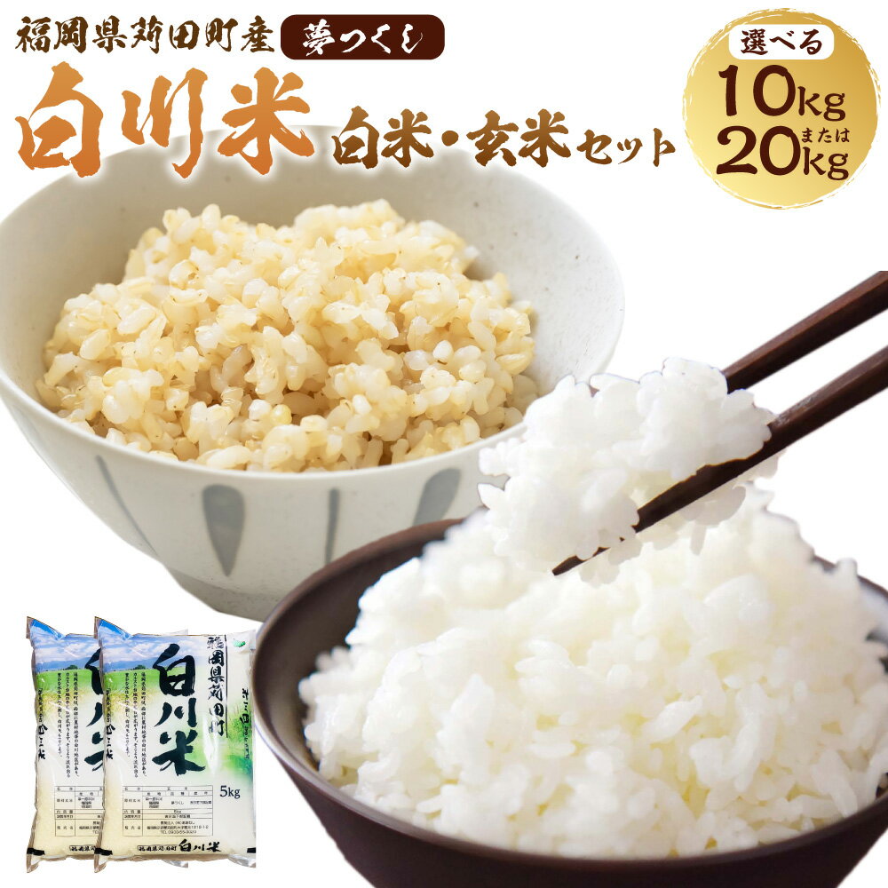 【ふるさと納税】【新米先行予約】お米農家が育てた 白川米 精米 玄米 各5kg 各10kg 合計10kg 合計20kg お米 こめ 米 ご飯 ごはん 福岡県 苅田町 送料無料【2025年10月下旬から順次発送予定】
