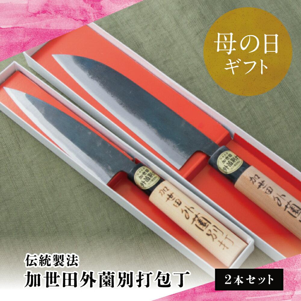 【ふるさと納税】【母の日ギフト】伝統の手作り製法 薩摩包丁 加世田外薗別打包丁 家庭用 2本セット 柳刃 (刃渡り135mm) さつま型 (刃渡り165mm) 野菜用 肉用 魚用 万能包丁 ハンドメイド 国産 日本製 高級 包丁セット 南さつま市 贈り物 ギフト 贈答用 送料無料