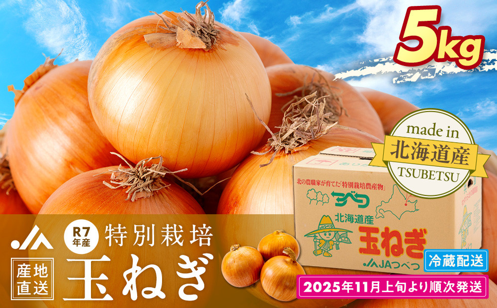 
            R7年産先行受付 玉ねぎ 5kg 特別栽培 | 北海道津別町
          