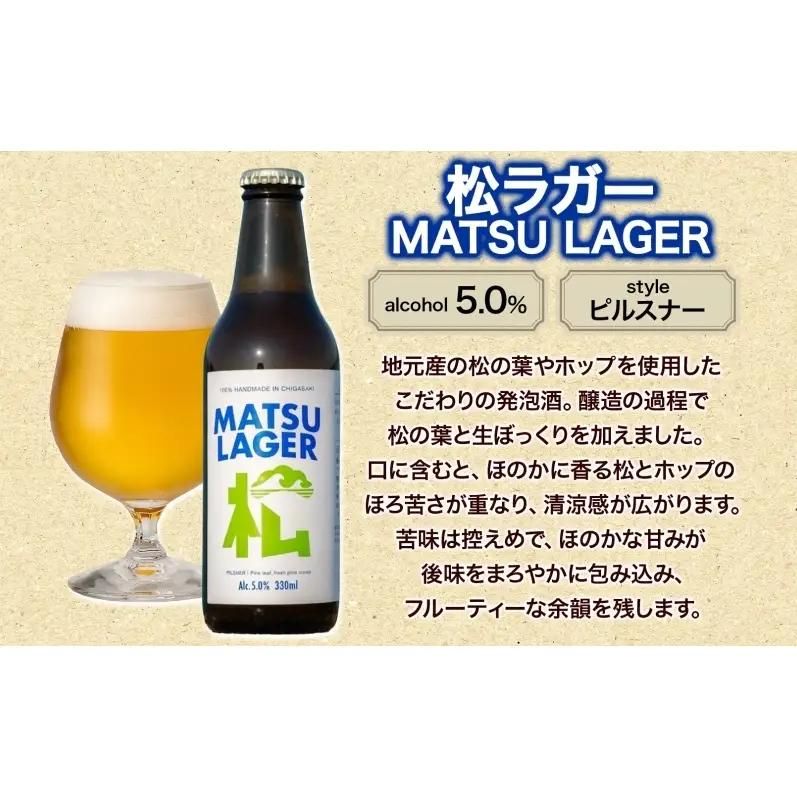 松ラガー 茅ホップ 詰め合わせ 各330ml×3本 計6本 発泡酒 松の葉 生ぼっくり ホップ フルーティー 酒 お酒 アルコール 晩酌 宅飲み アウトドア レジャー お祝い ギフト 贈り物 手土産 