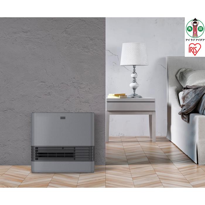 【ふるさと納税】大風量加湿セラミックファンヒーター 1200W ACHHM12A-H グレー アイリスオーヤマ｜即暖 温風3モード 加湿2モード | アイリスオーヤマ 小型 足元 暖房 セラミック ヒーター 節電 トイレ コンパクト 小型 軽量 キッチン 勉強 脱衣所