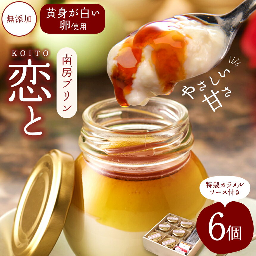 【ふるさと納税】おいしい 白いプリン 6個 南房プリン「恋と」 無添加の「白い」 プリン 6個 セット 穴太商店 | 冷蔵 送料無料 黄身が白い卵使用 お土産 差し入れ プレゼント anoshoten あのうしょうてん 君津市 千葉県 きみつ