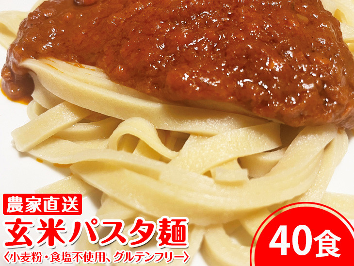 
農家直送　玄米パスタ麺　<小麦粉・食塩不使用　グルテンフリー>〔D-45〕※着日指定不可
