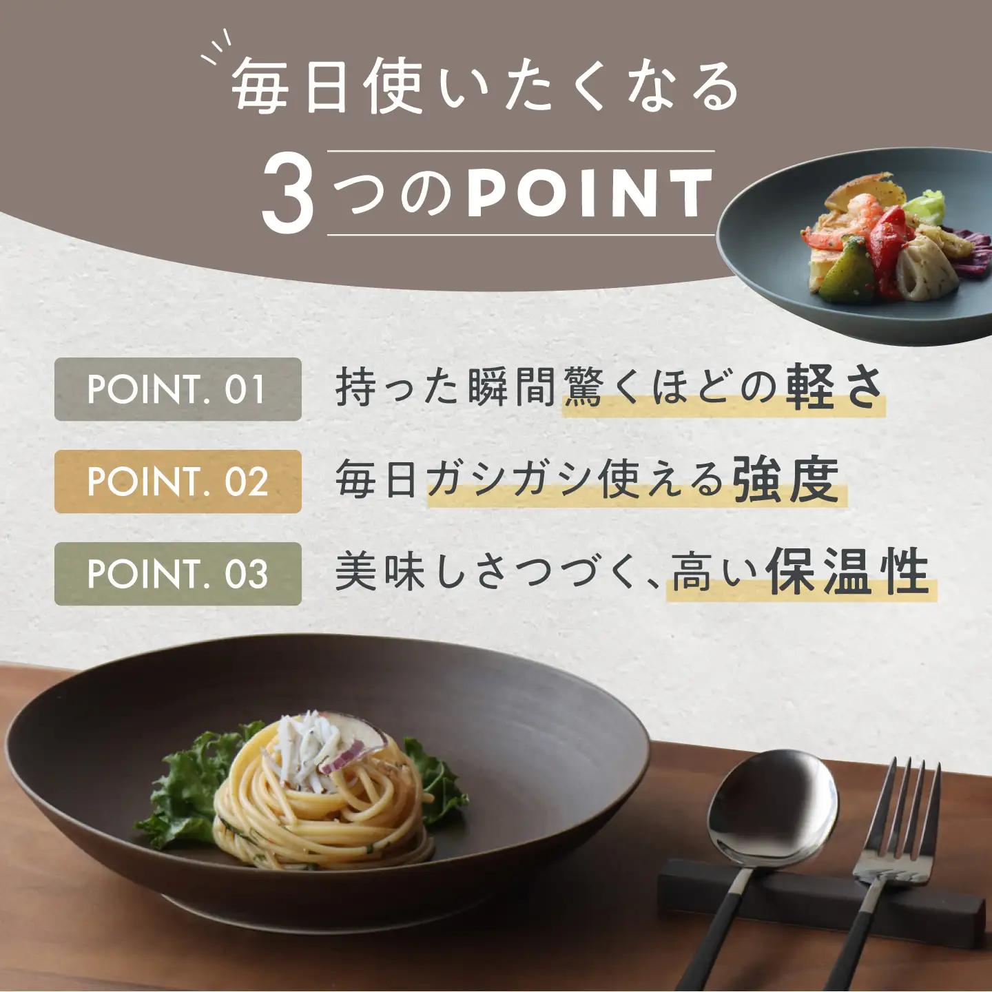 【波佐見焼】Multi plate 21cm ダークブラウン 2枚セット Koseligシリーズ【山忠】 パスタ皿 カレー皿 深皿[BH04]