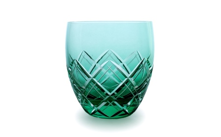 浅草切子 KANA KURITA「重ね矢来オールド エメラルド」木箱入り_0012-129-T07