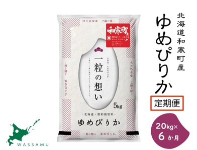 【ふるさと納税】《6か月定期便》北海道和寒町産ゆめぴりか20kg（5kg×4袋）