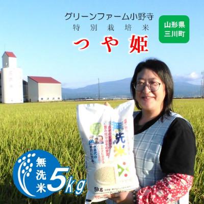 ふるさと納税 三川町 【令和8年産・精米】グリーンファーム小野寺の【無洗米】つや姫5kg PO1-001
