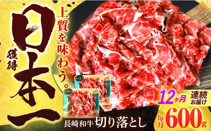
                  【12回定期便】長崎和牛 切り落とし 600g(300g×2)【有限会社長崎フードサービス】[OCD020] / 牛肉 国産牛 切り落とし きりおとし 牛肉切り落とし 肉じゃが 家庭用 ストック
                