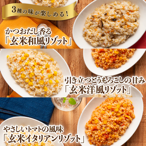 リゾット3種セット×3 計9袋 イタリアン 和風 洋風 国産 うるち米 ごはん 米 簡単 調理 無添加 アレルギー 配慮 備蓄 非常食 アウトドア キャンプ 常温保存 長期保存 あたため不要 熱湯 電