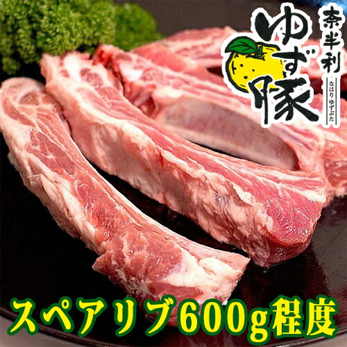 【ふるさと納税】奈半利ゆず豚スペアリブ(600g程度）豚肉　スペアリブ　ゆず豚
