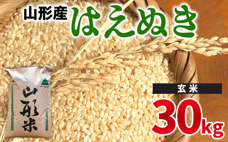 
            令和6年産 山形県産 － はえぬき 30kg －【玄米】 FY24-527
          