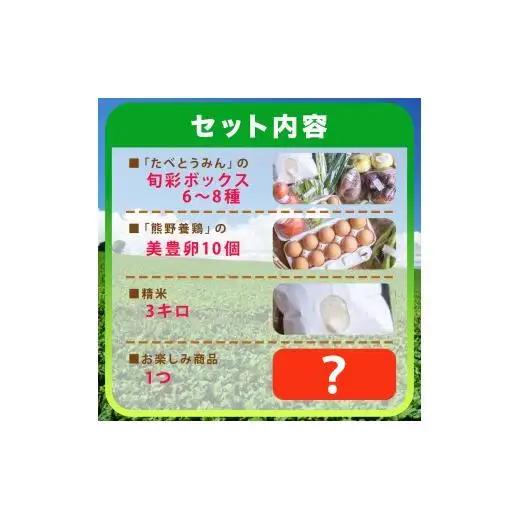 【定期便/3ヶ月お届け】たべとうみんの旬菜ボックス（お米付）