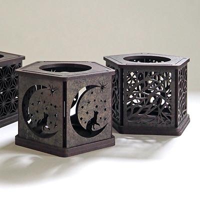 ふるさと納税 大川市 【国産/雑貨】キャンドルホルダー002 3個セット LED専用 《カラー:黒洛》 |  | 02