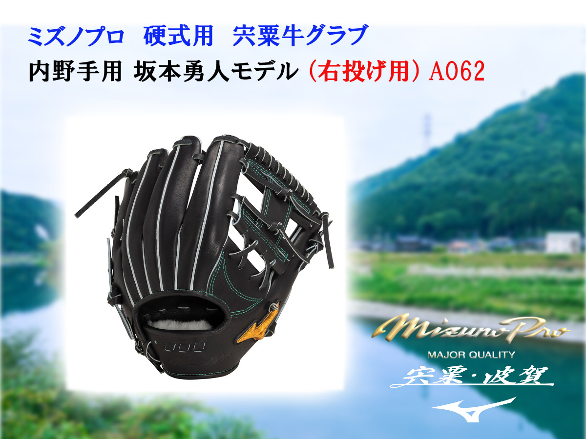 
AO62　ミズノプロ 硬式用 宍粟牛 グラブ 内野手用 坂本勇人 モデル（ 右投げ用 ） 【 野球 グローブ 内野 受注生産 Mizuno Pro 美津濃 右利き 】
