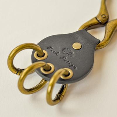 ふるさと納税 函南町 【ハンドメイド】レザーキーホルダー　スリーホールカラビナ(ブラック) |  | 02