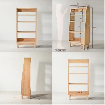 ふるさと納税 大川市 北欧テイストの本棚 森のブックシェルフ 九州産杉材 木の香り漂う無塗装仕上げ 無垢材 国産材 |  | 03