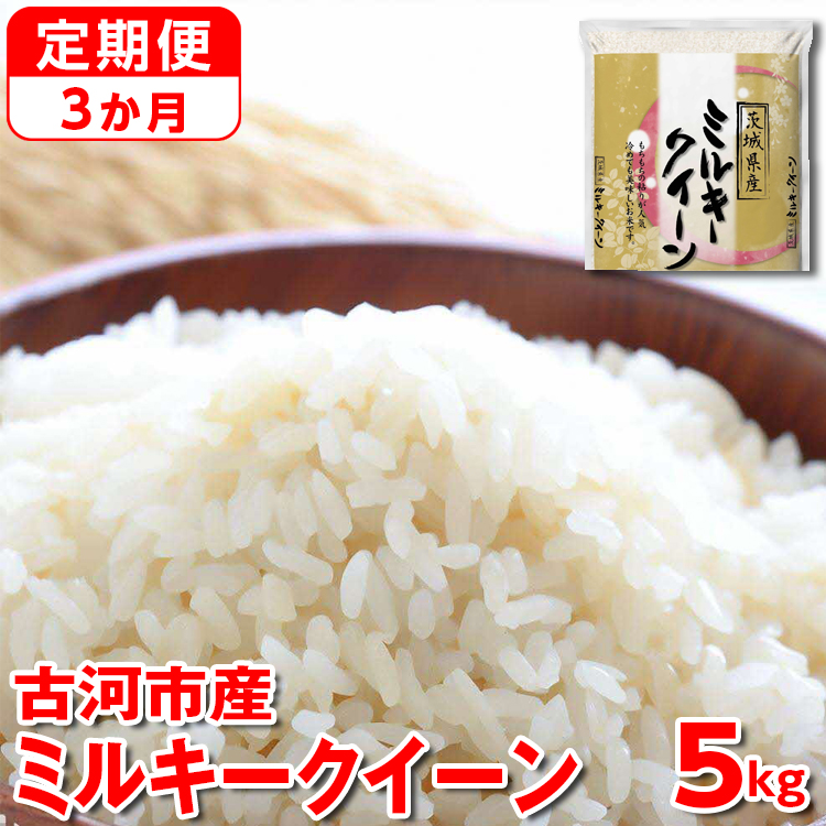 【定期便 3か月】【新米】令和7年産 古河市産ミルキークイーン 5kg ｜ 米 こめ コメ 5キロ 定期便 ミルキークイーン みるきーくいーん 古河市産 茨城県産 贈答 贈り物 プレゼント 茨城県 古河市 直送 産地直送 _DP37