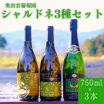 ふるさと納税 雲南市 シャルドネ(白ワイン 辛口)3種セット 750ml×3本 飲み比べ