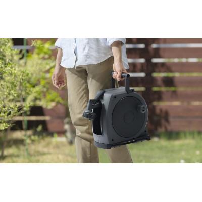 ふるさと納税 大河原町 フルカバーホースリール　ダークグレー/ブラック 水まきホース 15mカバー付き[53752826] |  | 03