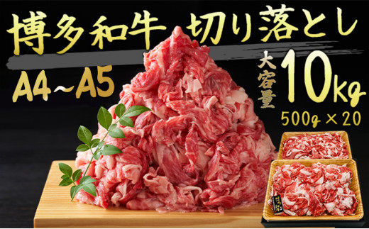 
限定 牛肉 博多和牛 A4～A5 切り落とし 合計10kg（500g×20p）肩ロース 赤身 バラ カルビ 小分け 大好評につき継続！配送不可：離島
