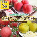 【ふるさと納税】【定期便3回】山形フルーツ定期便　季節のくだものセット 【令和6年産先行予約】FU22-043 フルーツ くだもの 果物 お取り寄せ 先行予約