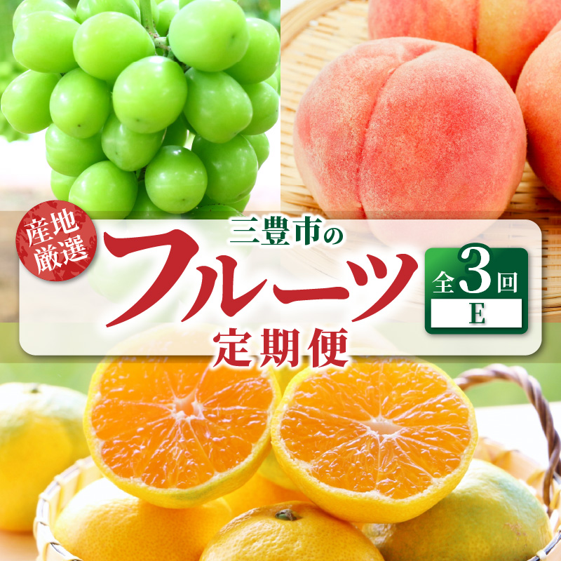 【ふるさと納税】【配送不可地域：北海道・沖縄県・離島】産地厳選三豊のフルーツ３回定期便E  秋 旬