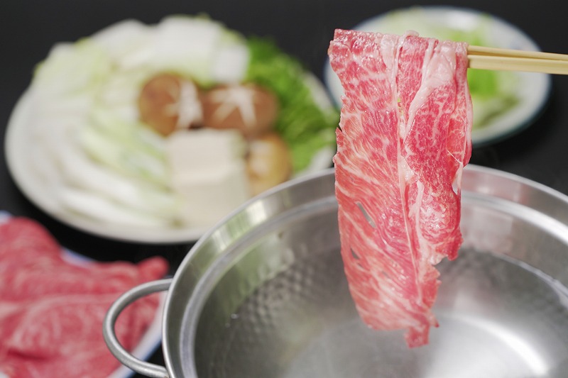 【川岸畜産】神戸ビーフ 牝　特選肩すき焼き・しゃぶしゃぶ用  １ｋｇ kawagishi-8