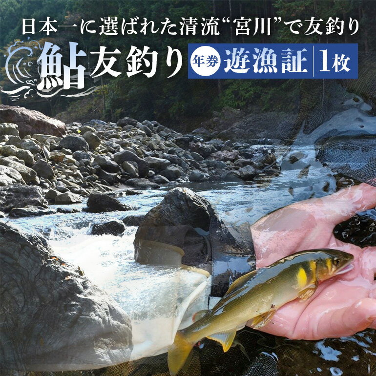 【ふるさと納税】三重県 宮川上流漁業協同組合 鮎 友釣り 年券 遊漁証 ／ 釣り 川釣り アウトドア チケット 体験 釣り体験 クーポン券 年間パス 近畿地方 東海地方 中部 釣り好き ギフト 贈答用 三重県 大台町 (395)