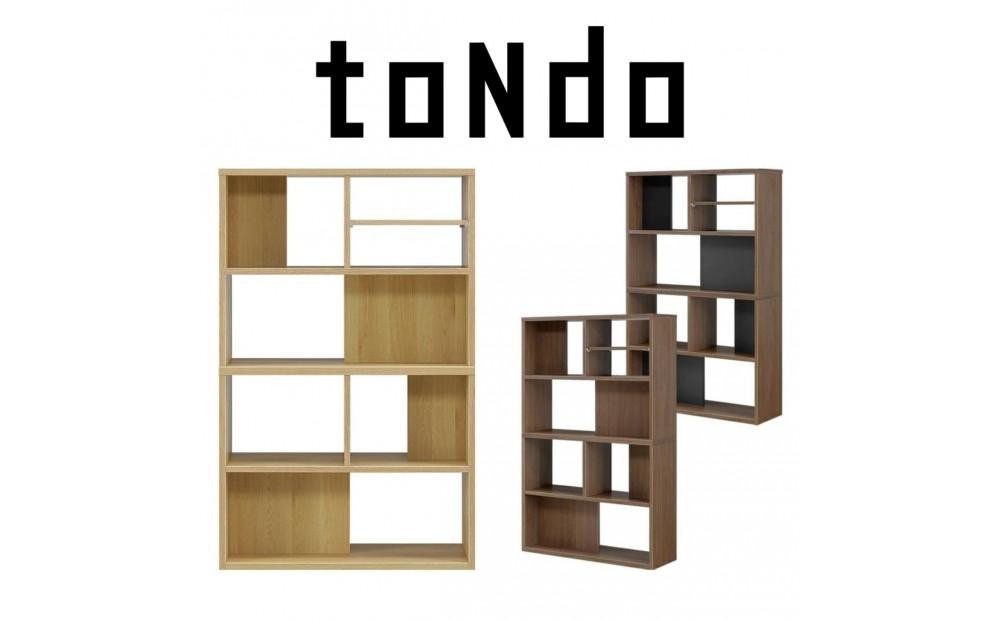 
            トンド シェルフ  A4サイズ収納可 デザインシェルフ ウォール/ブラック
          