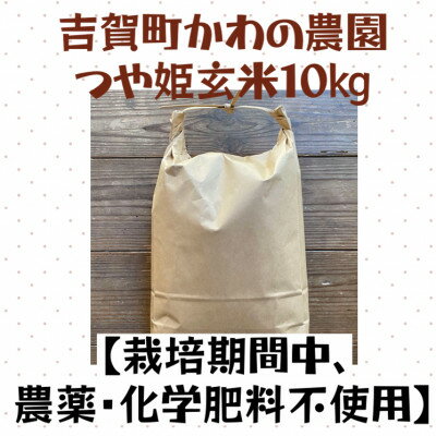 【ふるさと納税】吉賀町かわの農園　つや姫玄米10kg【栽培期間中、農薬・化学肥料不使用】【1698480】