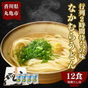 【ふるさと納税】丸亀の銘店 なかむらうどん　半生うどん（かけうどん）12食セット　【麺類・うどん・なかむらうどん・半生うどん・かけうどん・さぬきうどん・かけつゆ・大人気】