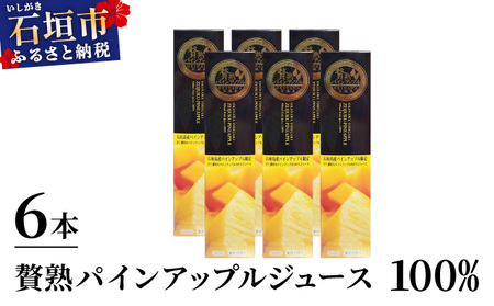 贅熟 石垣島産パインアップルジュース(100%)  500ml 6本