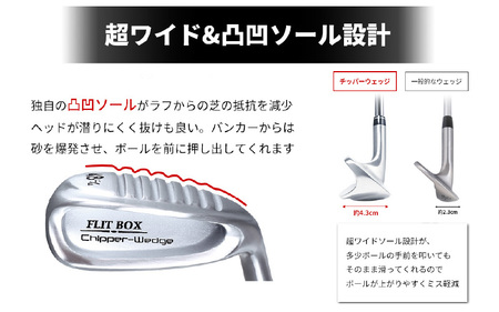 【右打ち】FLIT-BOX（フリットボックス）チッパーウェッジ　番手：48°　女性用