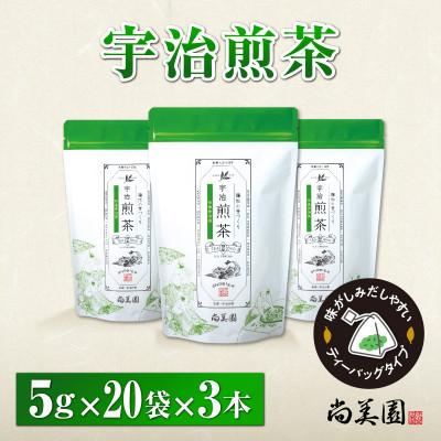 ふるさと納税 宇治田原町 宇治煎茶ティーバッグ　5g×20個入×3袋