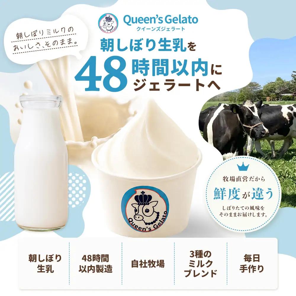 クイーンズジェラート オールミルク 100ml×6個 | Queen’s Gelato クイーンファーム ジェラート 贈物 贈答 プレゼント ミルク QF-2